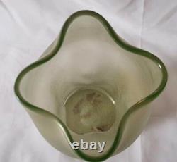 Loetz Type Austrian Art Nouveau Glass Vase With An Organic Dimpled Form