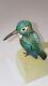 Lovely Antique (Early 20thC) Austrian Cold-Painted Bronze Kingfisher, Onyx Base