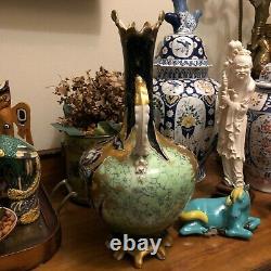Lovely Turn Teplitz RStK Amphora Large Ewer Vase Cobalt Blue & Gold Iris Design