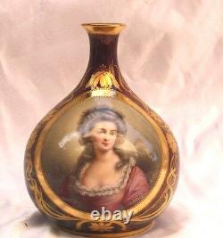 Magnificent 19 Century Austrian Royal Vienna Hand Painted Vase Signed