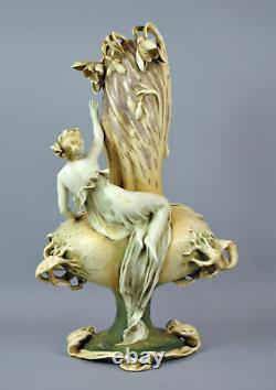 Monumental Art Nouveau Amphora Vase RSTK Stellmacher Teplitz