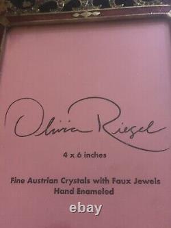 Olivia Riegel 4x6 Frame fine Austrian crystals faux jewels hand enameled