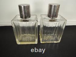 Pair Antique Sterling Silver Tap Austrian Perfume COLOGNE/TOILETRIES/Bootles