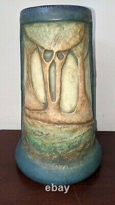 Paul Daschel Amphora Austrian Art Nouveau Ceramic Pottery Vase w Mushroom Trees