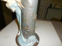 Rare Antique Amphora Pottery Figural Vase Lg 14 Beautiful Maiden