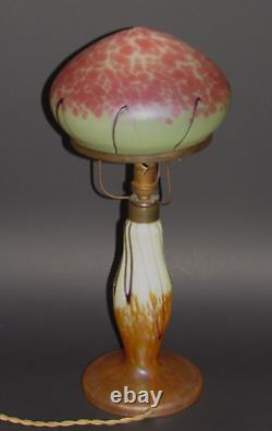 Rare Austrian PALLME KONIG Art Glass Boudoir Table Lamp c. 1900s Loetz Era