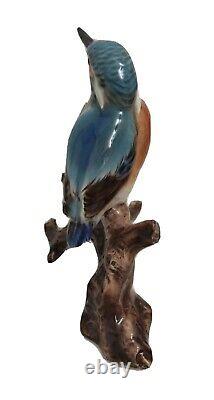 Rare Keramos Wien Austria Porcelain Large Bird on Branch HAND PAINT Figurine