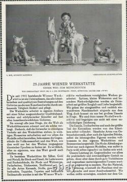Rare Wiener Werkstatte Kitty Rix Ceramic Sculpture Horse with Rider & Three Dogs