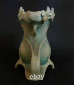 Rare vintage Bernard Bloch Matt Glaze Art Nouveau Austrian ceramic vase Bees
