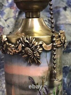 STUNNING ART NOUVEAU ENAMEL Jewel Shade LAMP LADY IRIS Sezessionstil Jugendstil