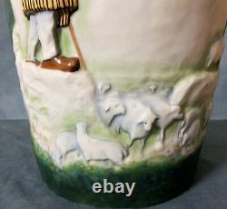 Stunning Very Large Hand Painted Imperial Amphor Austrian Secessionist Vase