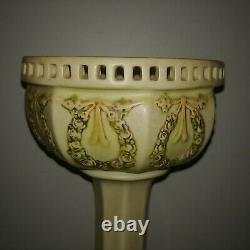 Tall antique Art Nouveau Austrian glazed pottery porcelain vase WELLER 1900s