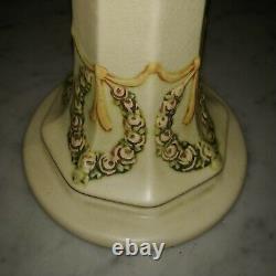 Tall antique Art Nouveau Austrian glazed pottery porcelain vase WELLER 1900s