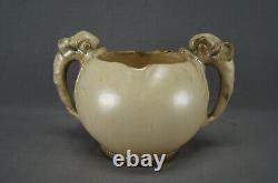 Turn-Teplitz Amphora Gold Blueberries & Dolphin Handle Jardiniere Vase C. 1900
