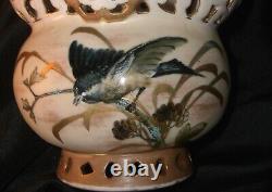 Turn Teplitz Amphora Vase Austria Stellmacher Songbird (cat #41)