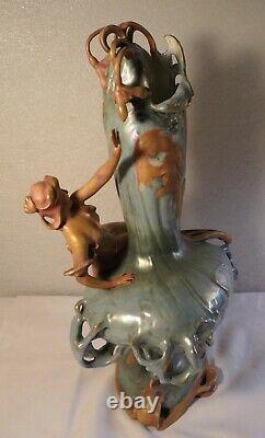 Turn Teplitz Bohemia Rstk Amphora Art Nouveau Flowing Maiden Fantasy Austria