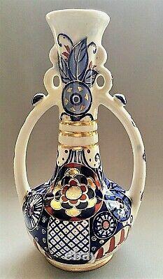Unique Amphora Royal Crown Imperial Austria Teplitz Art Nouveau Pictured Vase