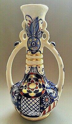Unique Amphora Royal Crown Imperial Austria Teplitz Art Nouveau Pictured Vase