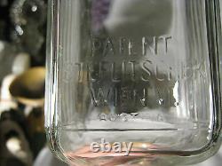 Vintage Art Nouveau Bronze Flower Austria Wine Liquor Glass Bottle Bar Decanter