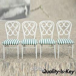 Vintage Metal Thonet Bentwood Austrian Style Bistro Dining Chairs Set of 4