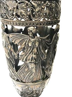 WMF Germany Art Nouveau Silver Plated Jug Pitcher Silver NO GLASS Skeleton