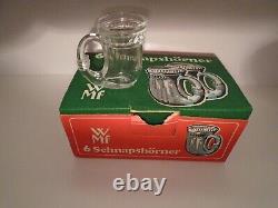 WMF schnapshorner original glass (box of 6) brandy horn made in germany