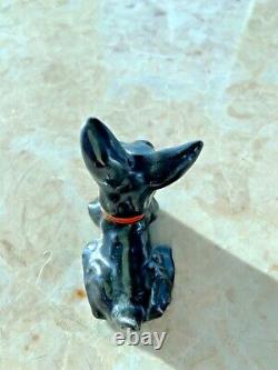 Whimsical Austrian Goldscheider Wien ceramic fox terrier Scottish Art Nouveau