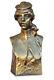 Woman Bronze Bust 7 in. Austrian Art Nouveau, Adolf Josef Pohl 1872-1930 signed