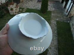 XIX th. Austrian Alt Wien Cobalt Blue Gold Flowers Porcelain Centerpiece bowl